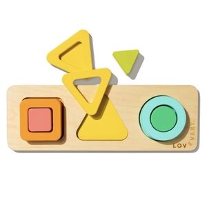 Lovevery Geo Shapes Puzzle - ages 18 months and up! Wooden Montessori